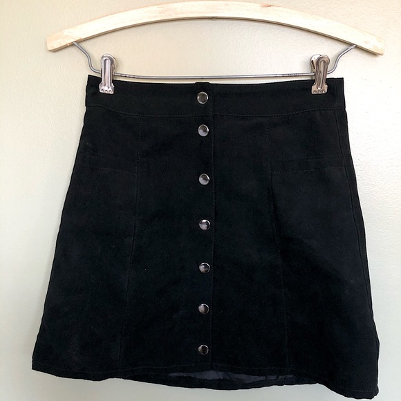 H&M suede button down A-line skirt - Picture 1 of 1